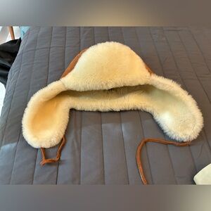 Cozy Cream and Brown women Winter Hat